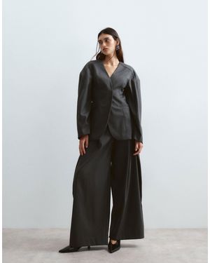 ARRANGE Twill Wide Leg Trouser Co-ord - Black