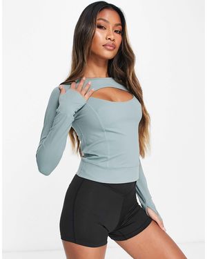 Tala Skinluxe Cut Out Long Sleeve Top - Blue