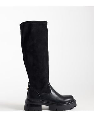SIMMI Simmi London Wide Fit Clive Chunky Knee Boots - Black