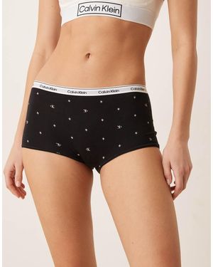 Calvin Klein Icon Logo Boy Shorts - Black