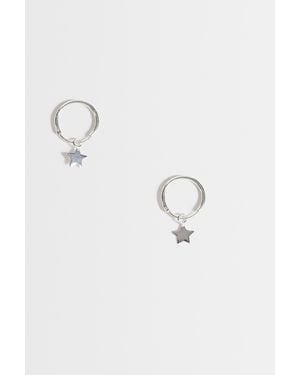 Kingsley Ryan Créoles pendantes étoile en argent sterling - Bleu