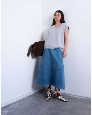 TOPSHOP Gonna Ampia - Blu