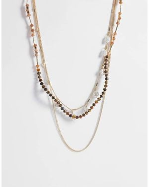 ONLY Confezione Da 3 Collane Con Charms Estivi Dorate - Bianco