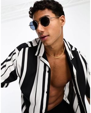 Only & Sons – sechseckige sonnenbrille - Schwarz