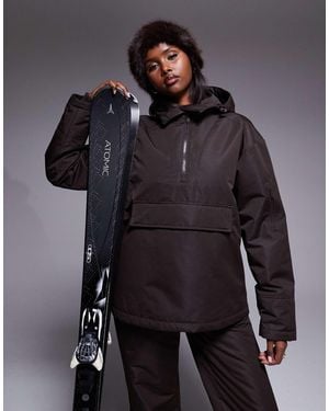 Threadbare Co-ord Ski Overhead Jacket With Hood - Gray
