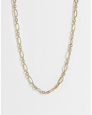 ASOS Waterproof Stainless Steel Dainty Chain Link Necklace - Metallic