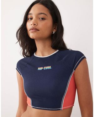 Rip Curl – cropped-bikinioberteil mit blockfarbendesign - Blau