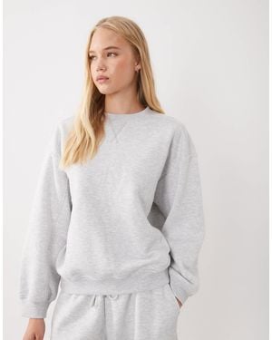 ASOS Sweatshirt mit rundhalsausschnitt als kombiteil - Weiß