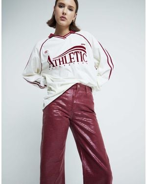 River Island Relaxed Straight Leg Jeans in Blue Lyst