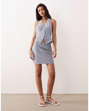 Miss Selfridge Tailored Mini Skirt - Blue