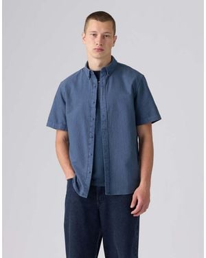 Levi's Short Sleeve Authentic Button-Down Shirt - Blue