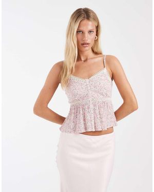 Hollister Cami Met V-Hals, Babydoll En Knoopsluiting - Wit