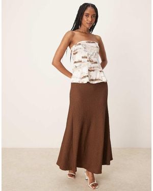 Threadbare Textured Jersey Pull-On Maxi Skirt - Natural