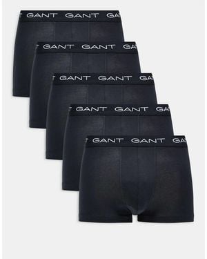GANT 5 Pack Trunks With Logo Waistband - Blue