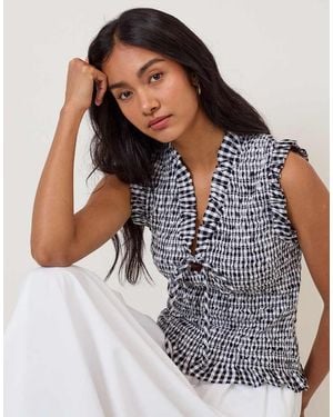 Nobody's Child Shirred Top - White