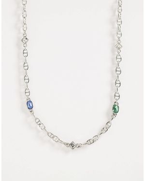 ASOS – farbene halskette mit schmucksteinen - Natur