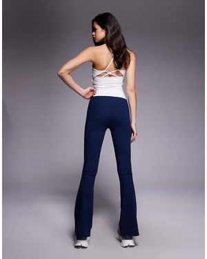 4505 Icon Soft Touch High Waist Slim Kick Yoga Legging - Blue