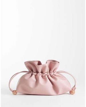 ASOS Bolso Clutch Claro Fruncido Con Esferas De Resina Y Correa De Hombro Extraíble De -Morado - Rosa