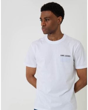 Threadbare Regular Fit Football Heroes Cotton T-Shirt - White
