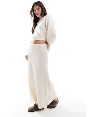 ASOS Knitted A Line Maxi Skirt - White