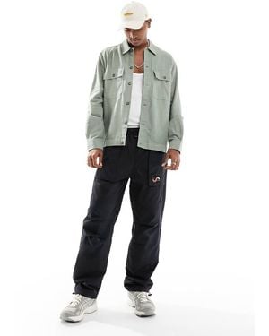 Only & Sons Pocket Detail Linen Mix Overshirt - Green