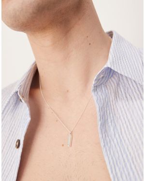 ASOS Sterling Simple Pendant Necklace - Metallic