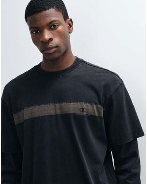 Champion Future Memories Oversized Long Sleeved T-Shirt - Blue