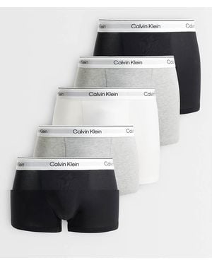 Calvin Klein Icon Algodón Elástico Pack De 5 Bóxers Tipo Trunk De Corte Holgado En - Blanco