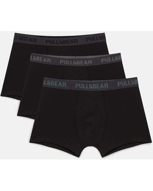 Pull&Bear Confezione Da 3 Boxer - Nero