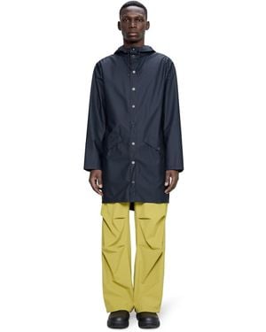 Rains 12020 Waterproof Long Jacket - Blue