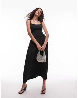 Mango Vormende Bodysuit Met Vierkante Hals - Zwart