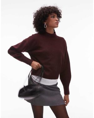 & Other Stories Maglione Accollato Bordeaux - Rosso