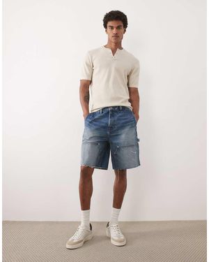Abercrombie & Fitch baggy Denim Carpenter Jorts - Blue