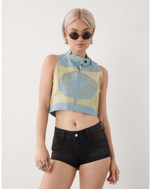 Cheap Monday Sleezie Denim Hot Pant Shorts - Blue