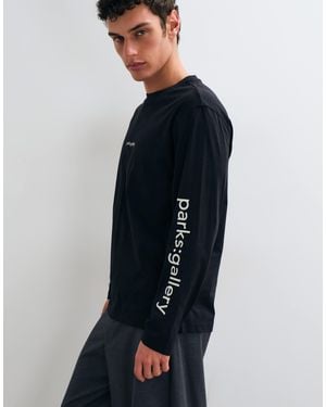 Only & Sons Parks Gallery Print Relaxed Long Sleeve T-shirt - Blue