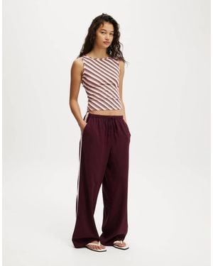 Cotton On Haven Wide Leg Pant - Red