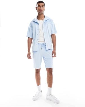 Criminal Damage Varsity Polo Shorts - Blue