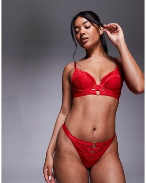 Ann Summers Undisputed Padded Plunge Bra - Red