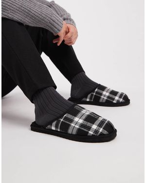 Jack & Jones Check Slipper - Black