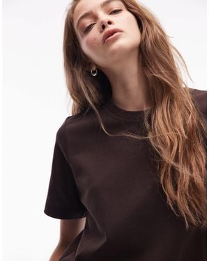 ARKET Heavyweight Jersey Boxy T-shirt - Brown