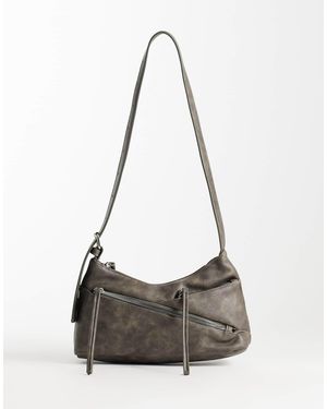 JJXX Washed Buckle Shoulder Bag - Gray