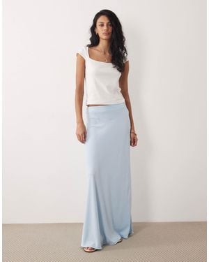 Jdy A-line Satin Maxi Skirt - White
