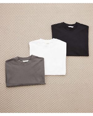 SELECTED 3 Pack Oversized Heavyweight T-Shirts - Multicolour