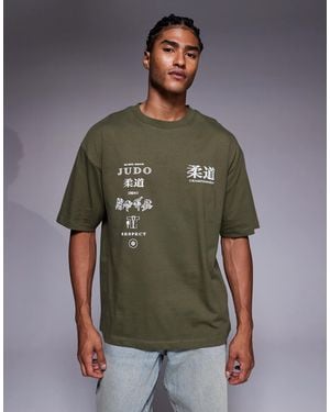 ASOS Relaxed T-shirt With Souvenir Print - Green