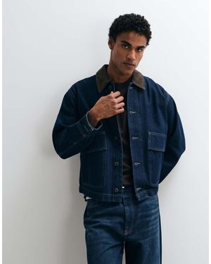 Only & Sons Chaqueta Vaquera Barn Con Cuello De Pana En - Azul