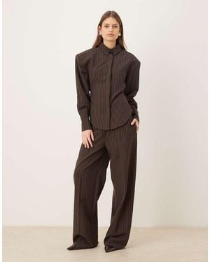Wanderdoll Blythe Tailored Wide Leg Trousers - Natural