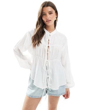 Threadbare – langärmlige bluse - Weiß