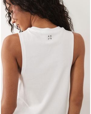 4505 Drop Armhole Cropped Cotton Vest With Quick Dry Finish - Black