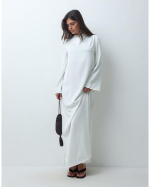 Iyal Scarf Neck Detail Maxi Dress - Gray