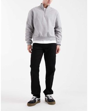 Only & Sons Vaqueros Negros De Corte Estándar Weft De - Gris